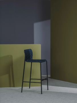 COSTA BQ0273 - High aluminium stool with footrest by Andreu World - view 3